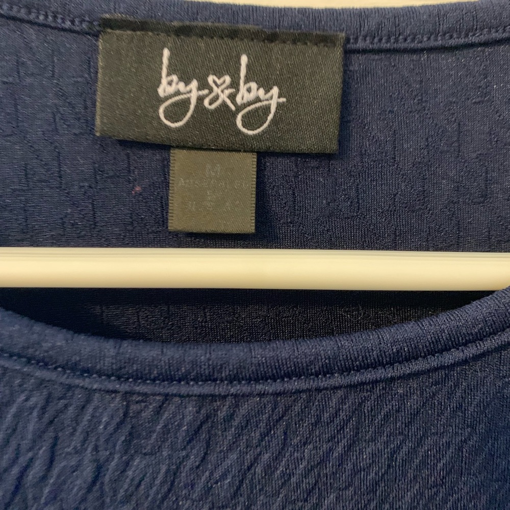 Navy blue peplum top - Picture 3 of 3